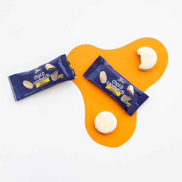 Thin White Chocolate Choco-Sandwich Biscuits
