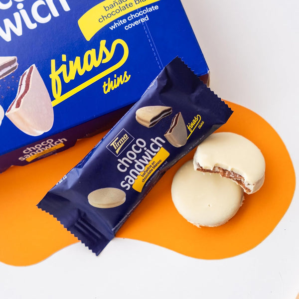 Thin White Chocolate Choco-Sandwich Biscuits