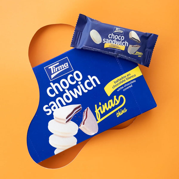 Thin White Chocolate Choco-Sandwich Biscuits