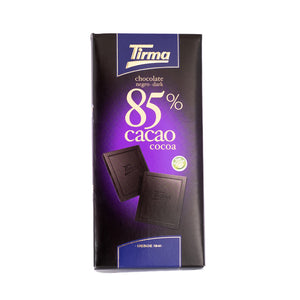 Tirma Dark Chocolate 85%. Spanish chocolate made in Spain.