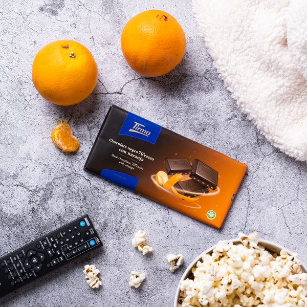 70% Dark Chocolate with Orange Granules, 125g