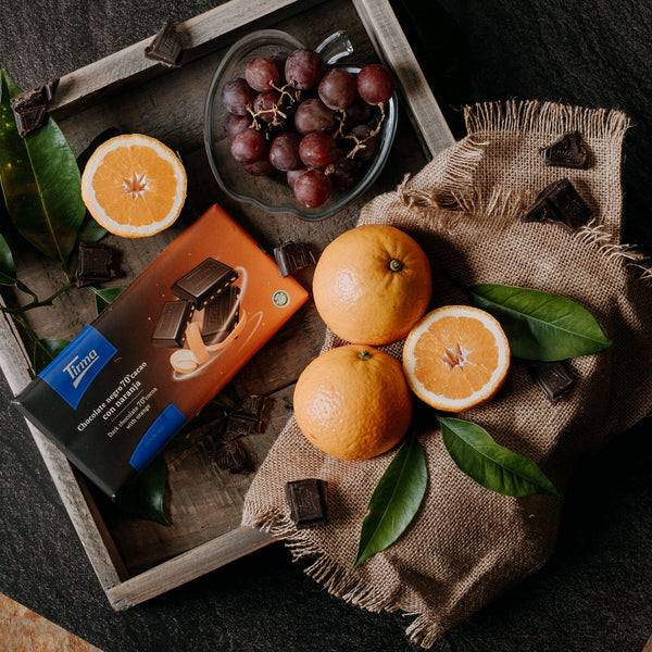 70% Dark Chocolate with Orange Granules, 125g