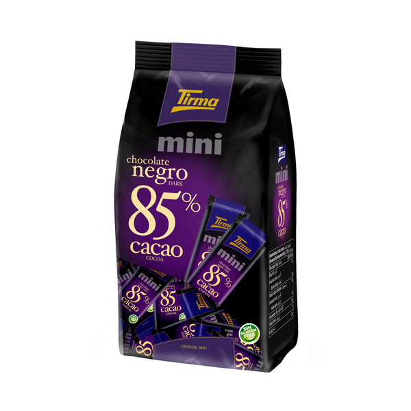 Tirma Mini 85% Dark Chocolate Bars 180 g. Spanish mini dark chocolate made in Spain.