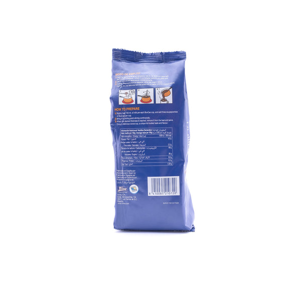 Tirma Spanish Thick Hot Chocolate Powder Non-GMO 400 g. Nutritional Facts and Ingredients label. Spanish hot chocolate powder made in Spain.