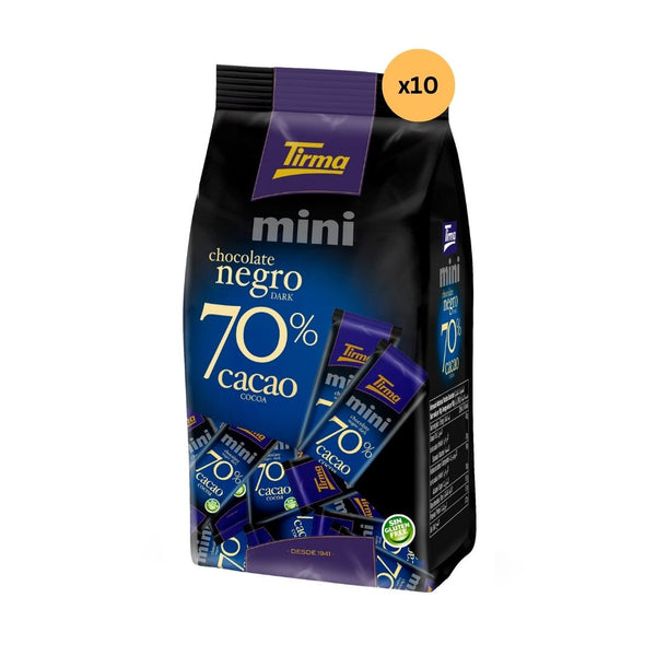 Mini 70% Dark Chocolate Bars, 180g