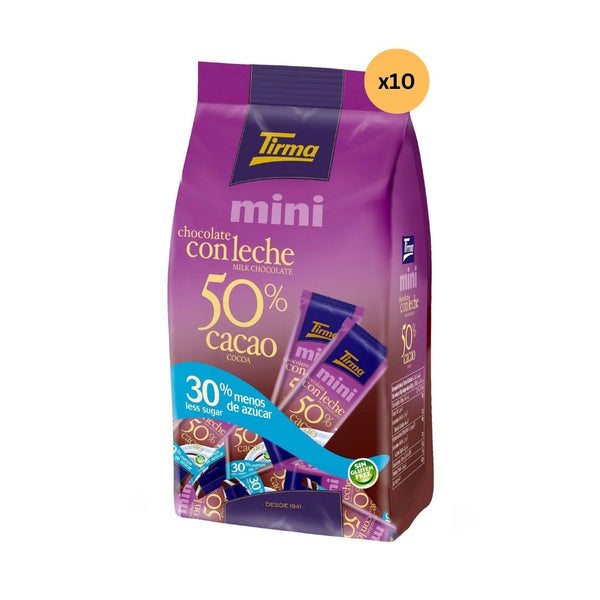 Mini 50% Cocoa Milk Chocolate Bars with 30% Less Sugars, 180g