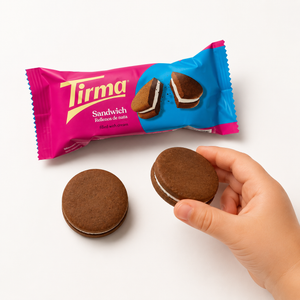 Chocolate Sandwich Biscuits with Cream Filling, 180g