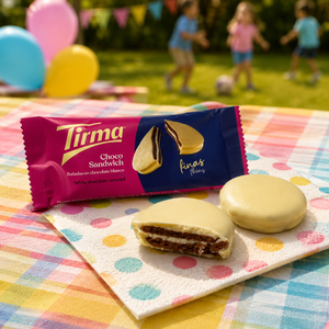 Thin White Chocolate Choco-Sandwich Biscuits