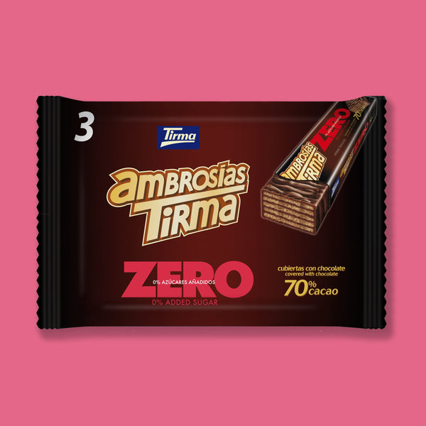 Tirma 70% Dark Chocolate Wafers, individually wrapped and available in packing of 3. No Added Sugars and Vegetarian. Perfect breakfast and snack option. Delivery in the UK