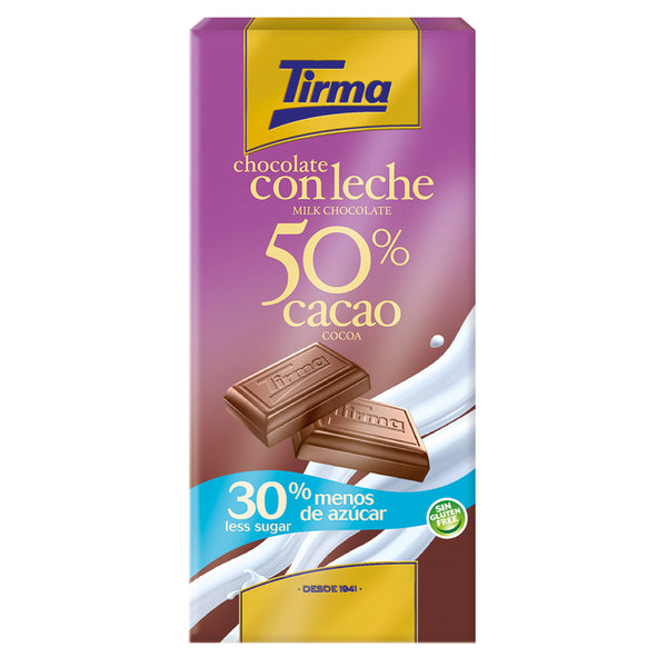 Milk Chocolate 50% cocoa with 30% less sugars