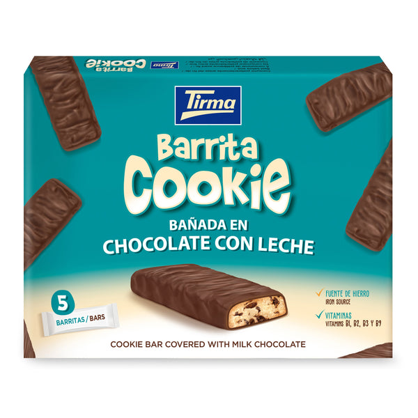 Tirma Chocolate Chips Biscuit Bars Covered with Milk Chocolate