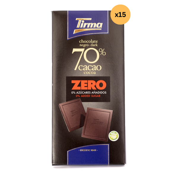 ZERO 70% Dark Chocolate Bar - No Added Sugars 125g